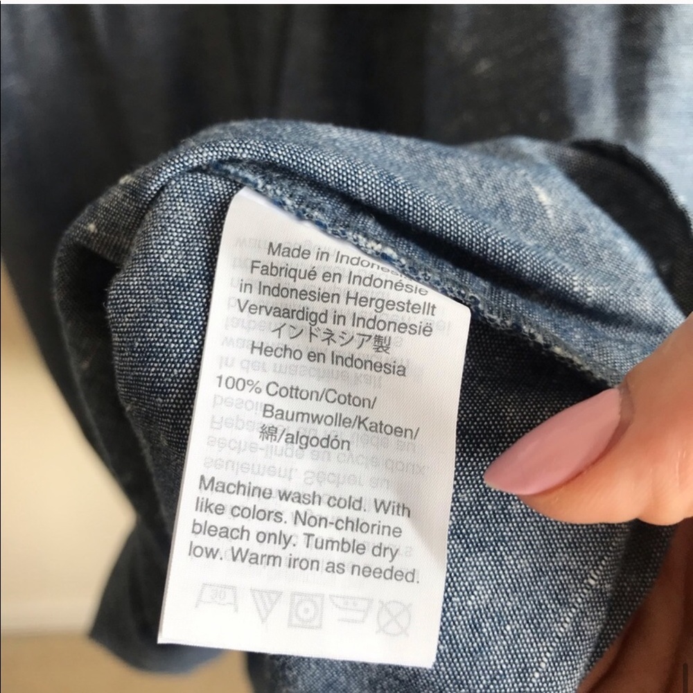 Madewell Denim Pintuck Camo Dress - Picture 8 of 8